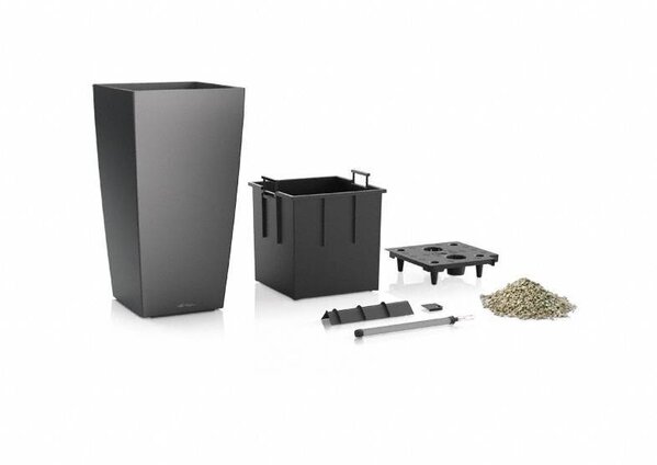 LECHUZA CUBICO antraciet metallic