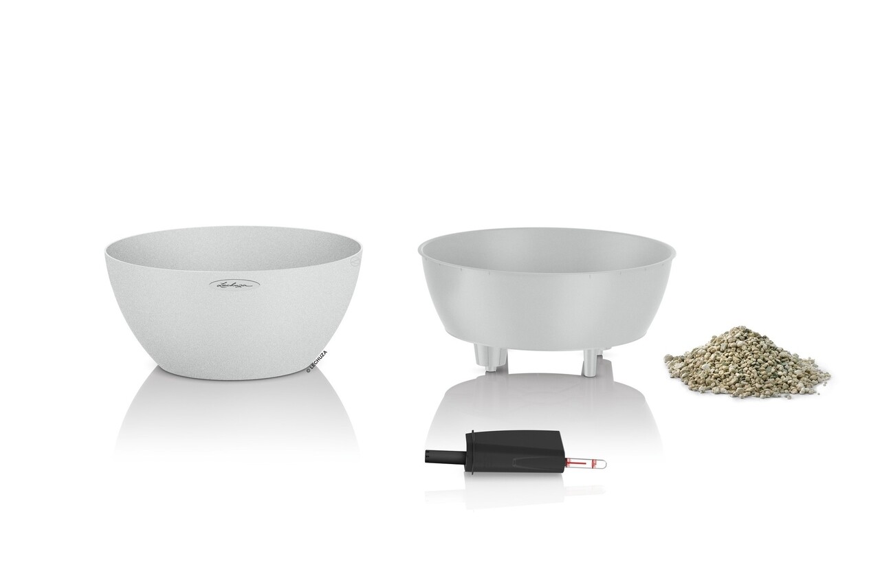 LECHUZA CUBETO Stone quarzweiß LECHUZA CUBETO Stone quarzweiß