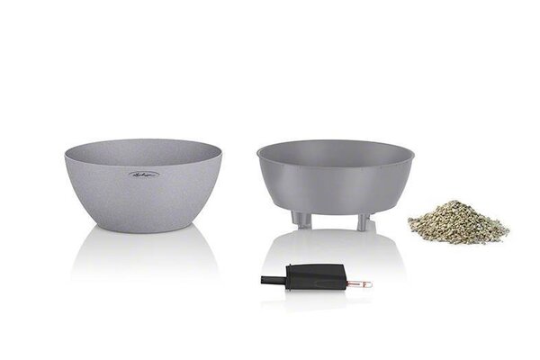 LECHUZA CUBETO Stone noir graphite