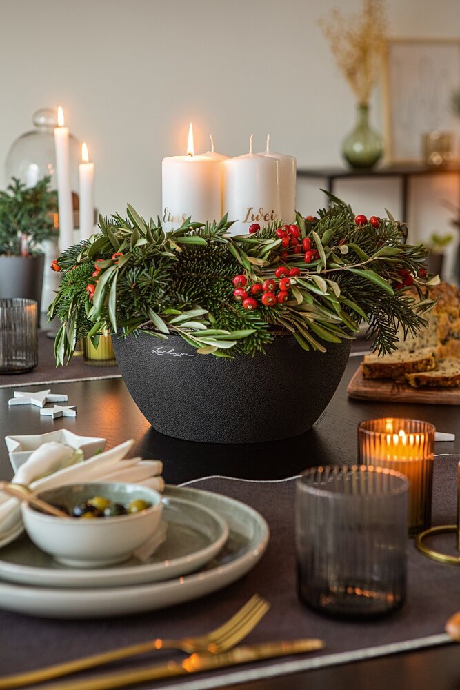 LECHUZA CUBETO Stone graphitschwarz LECHUZA CUBETO Stone graphitschwarz