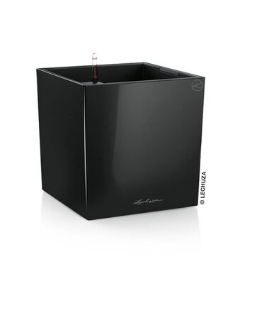LECHUZA CUBE black high-gloss