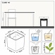 LECHUZA CUBE black high-gloss LECHUZA CUBE black high-gloss