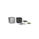 LECHUZA CUBE silver metallic LECHUZA CUBE silver metallic
