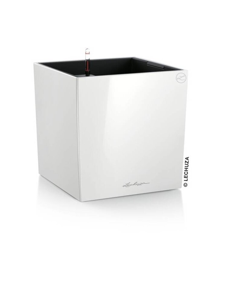 LECHUZA CUBE white high-gloss LECHUZA CUBE white high-gloss