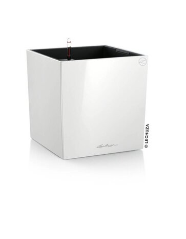 LECHUZA CUBE white high-gloss LECHUZA CUBE white high-gloss
