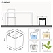 LECHUZA CUBE white high-gloss LECHUZA CUBE white high-gloss