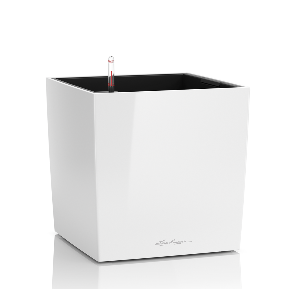 LECHUZA CUBE weiß hochglanz LECHUZA CUBE weiß hochglanz