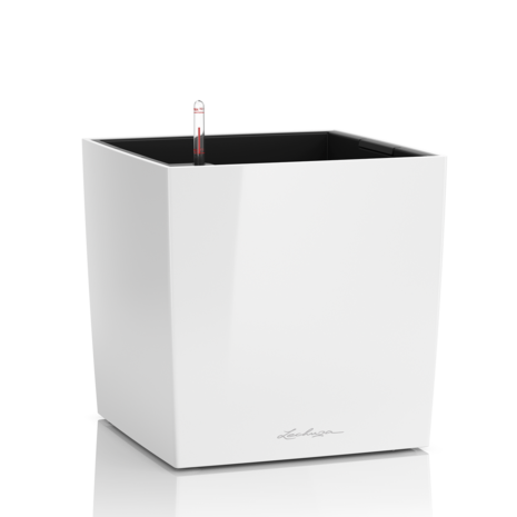 LECHUZA CUBE white high-gloss LECHUZA CUBE white high-gloss