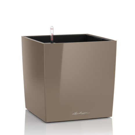 LECHUZA CUBE taupe brillant LECHUZA CUBE taupe brillant