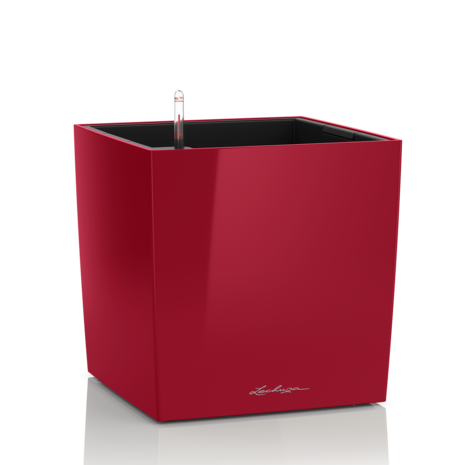 LECHUZA CUBE rouge scarlet brillant LECHUZA CUBE rouge scarlet brillant