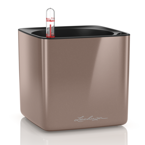 LECHUZA CUBE Glossy smoky diamond highgloss