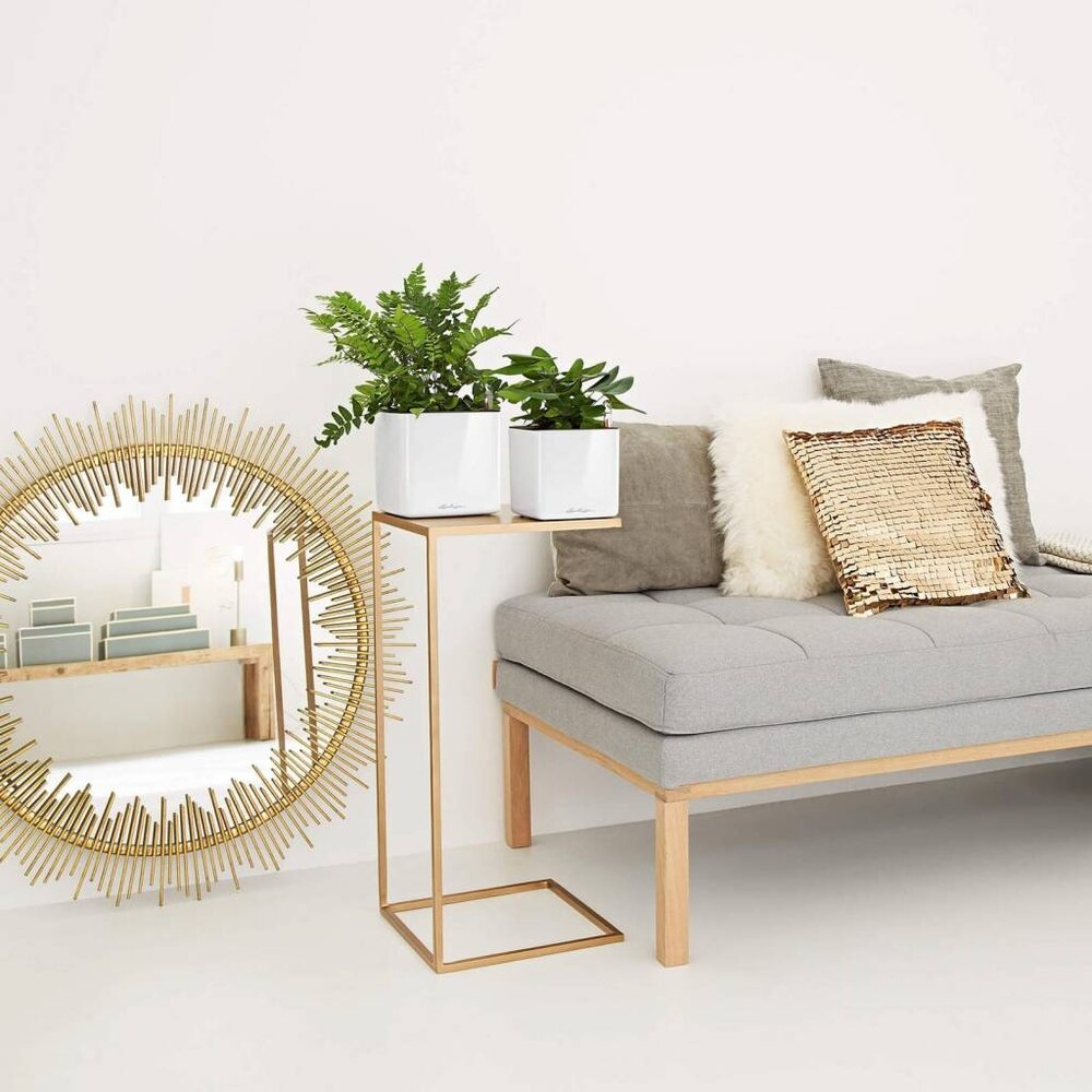 LECHUZA CUBE Glossy Cat black high-gloss