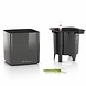 LECHUZA CUBE Glossy charcoal high-gloss LECHUZA CUBE Glossy charcoal high-gloss