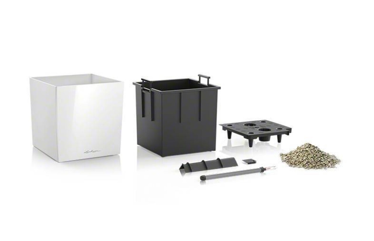 LECHUZA CUBE espresso metallic