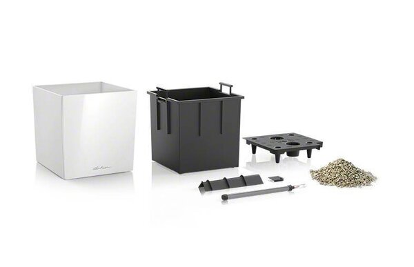 LECHUZA CUBE espresso metallic