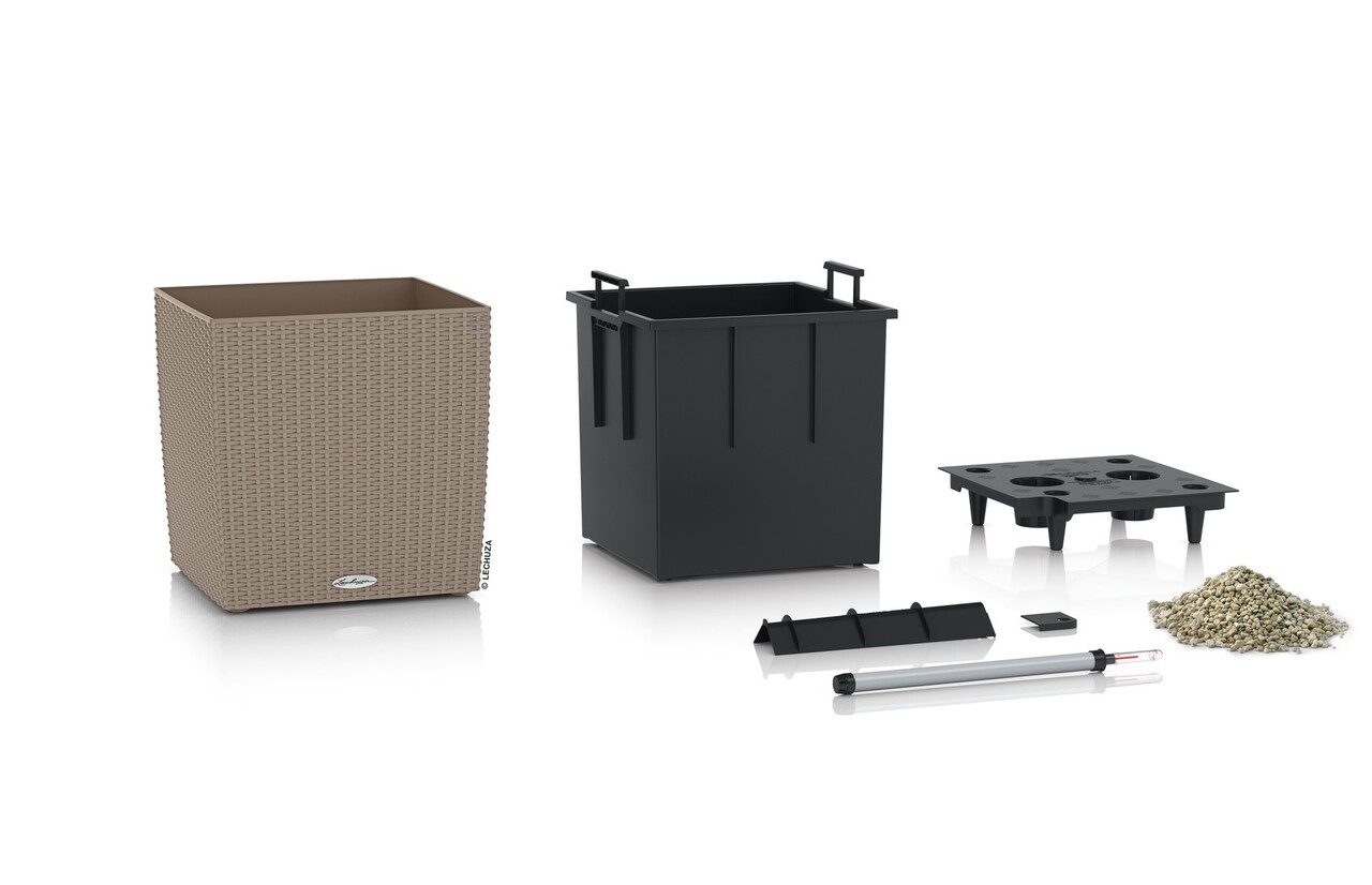 LECHUZA CUBE Cottage sandbraun LECHUZA CUBE Cottage sandbraun