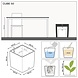 LECHUZA CUBE Cottage granit LECHUZA CUBE Cottage granit