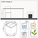 LECHUZA CUBE Cottage graphite black LECHUZA CUBE Cottage graphite black