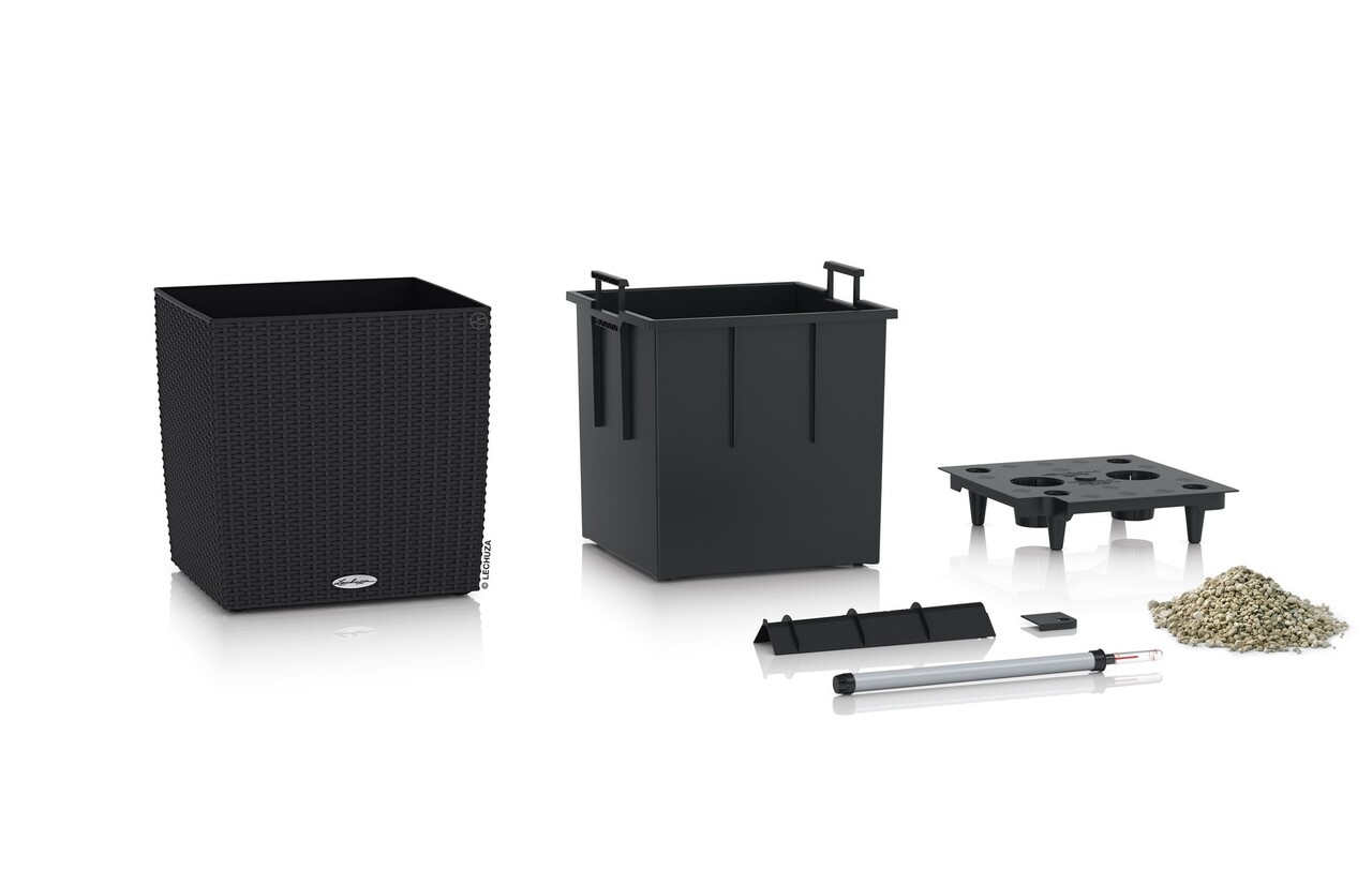 LECHUZA CUBE Cottage graphite black LECHUZA CUBE Cottage graphite black