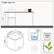 LECHUZA CUBE Color gris ardoise LECHUZA CUBE Color gris ardoise