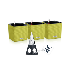 CUBE Color 14 set de 3 + Ciseaux à herbes vert citron CUBE Color 14 set de 3 + Ciseaux à herbes vert citron