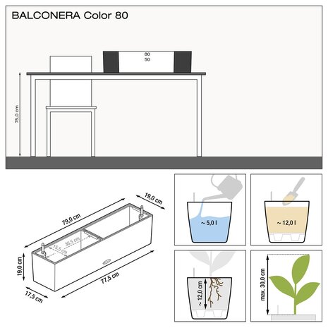 LECHUZA BALCONERA Color petrolblau LECHUZA BALCONERA Color petrolblau
