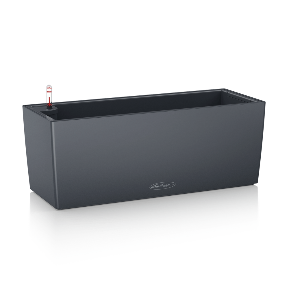 LECHUZA BALCONERA Color 40|50|80|100 slate - with removable inner container - with irrigation system - ALL-IN-ONE set with LECHUZA-PON LECHUZA BALCONERA Color 40|50|80|100 slate - with removable inner container - with irrigation system - ALL-IN-ONE set with LECHUZA-PON