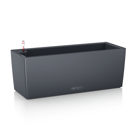 LECHUZA BALCONERA Color 40|50|80|100 slate - with removable inner container - with irrigation system - ALL-IN-ONE set with LECHUZA-PON LECHUZA BALCONERA Color 40|50|80|100 slate - with removable inner container - with irrigation system - ALL-IN-ONE set with LECHUZA-PON