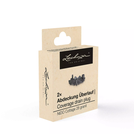 LECHUZA Cache vis de trop-plein NIDO granit (contenu pour 2 pots)