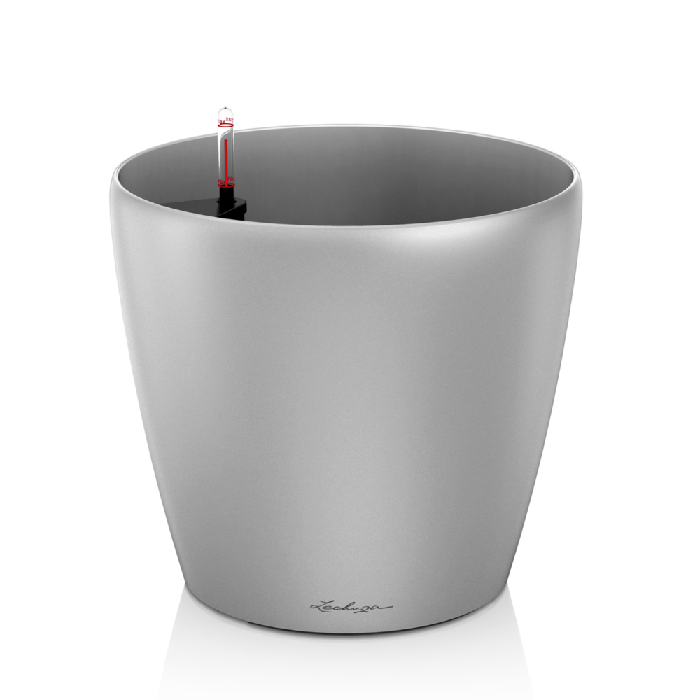 LECHUZA CLASSICO argent métallisé LECHUZA CLASSICO argent métallisé