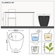 LECHUZA CLASSICO white high-gloss LECHUZA CLASSICO white high-gloss