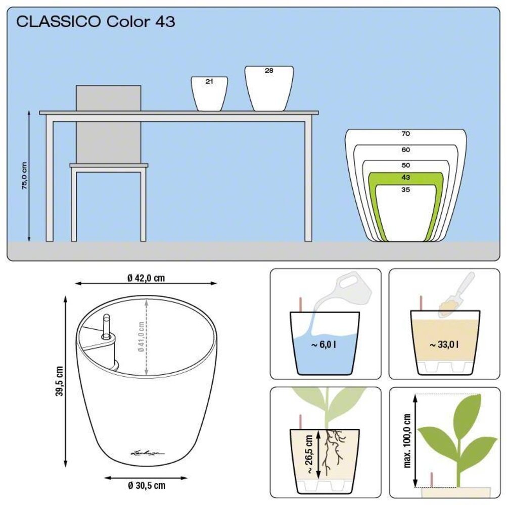 LECHUZA CLASSICO Color blanc LECHUZA CLASSICO Color blanc
