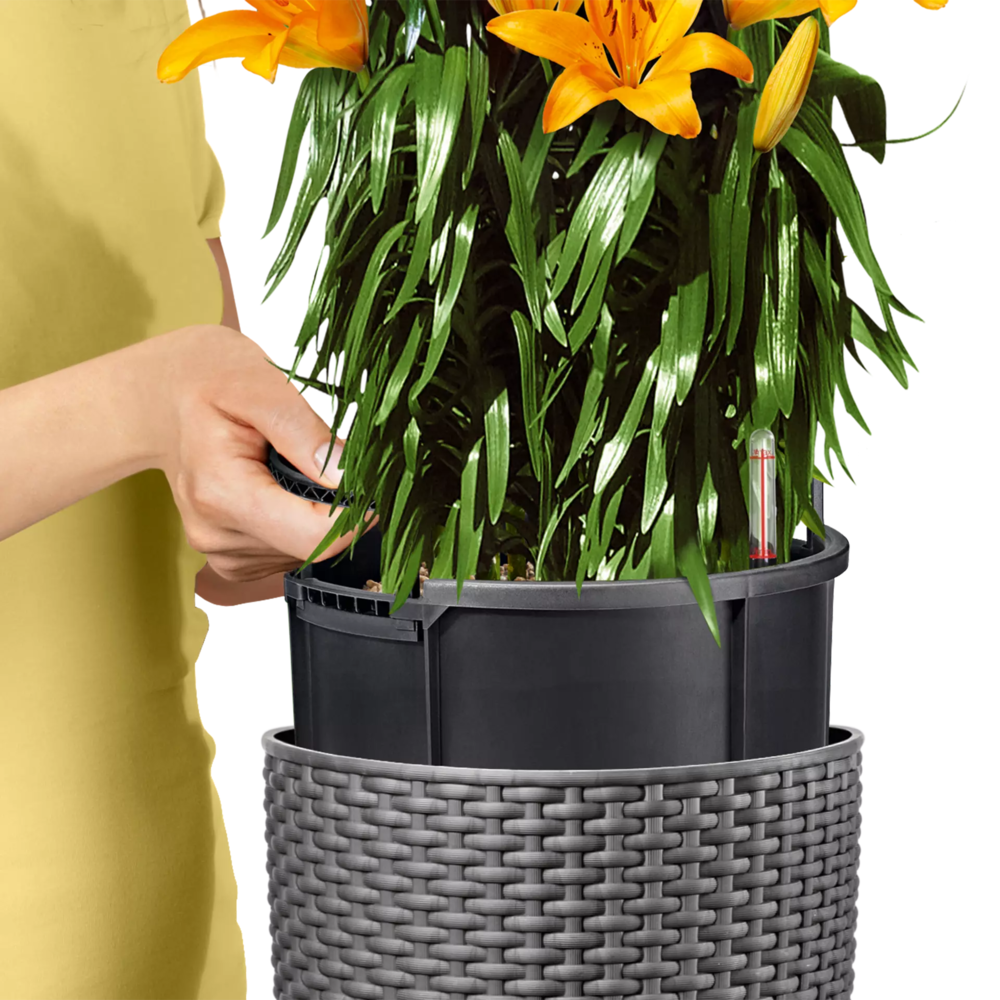 LECHUZA CILINDRO Cottage granit