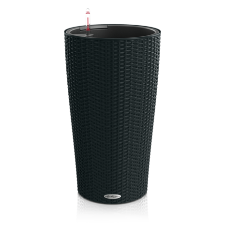 LECHUZA CILINDRO Cottage graphitschwarz