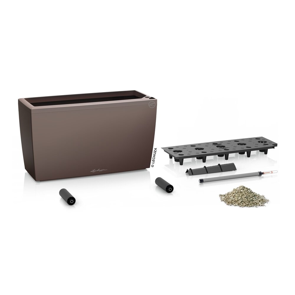 LECHUZA CARARO espresso métallisé