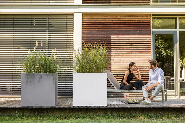 LECHUZA CANTO Stone wide stone grey LECHUZA CANTO Stone wide stone grey