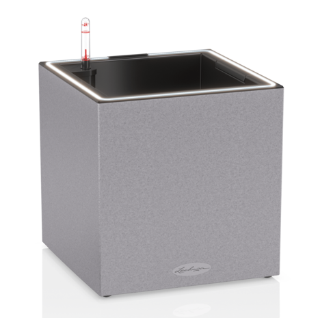 LECHUZA CANTO Stone low LED gris pierre LECHUZA CANTO Stone low LED gris pierre