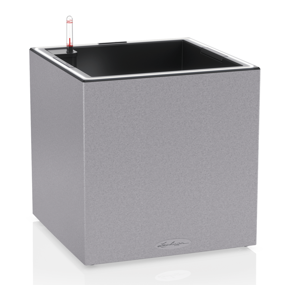 LECHUZA CANTO Stone low LED gris pierre LECHUZA CANTO Stone low LED gris pierre