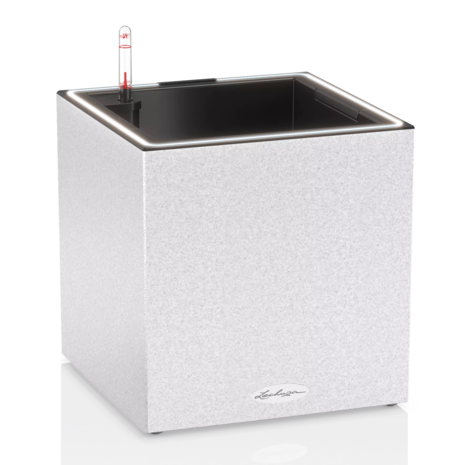 LECHUZA CANTO Stone low LED quarzweiß