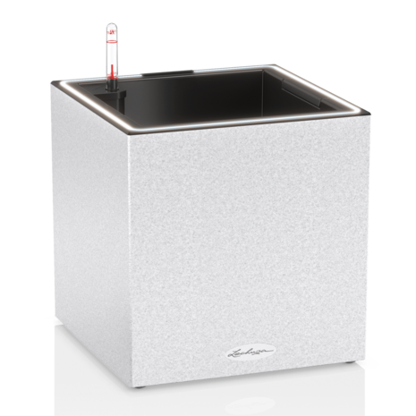 LECHUZA CANTO Stone low LED quarzweiß