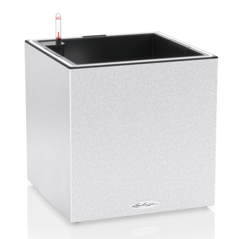 LECHUZA CANTO Stone low LED kwarts wit