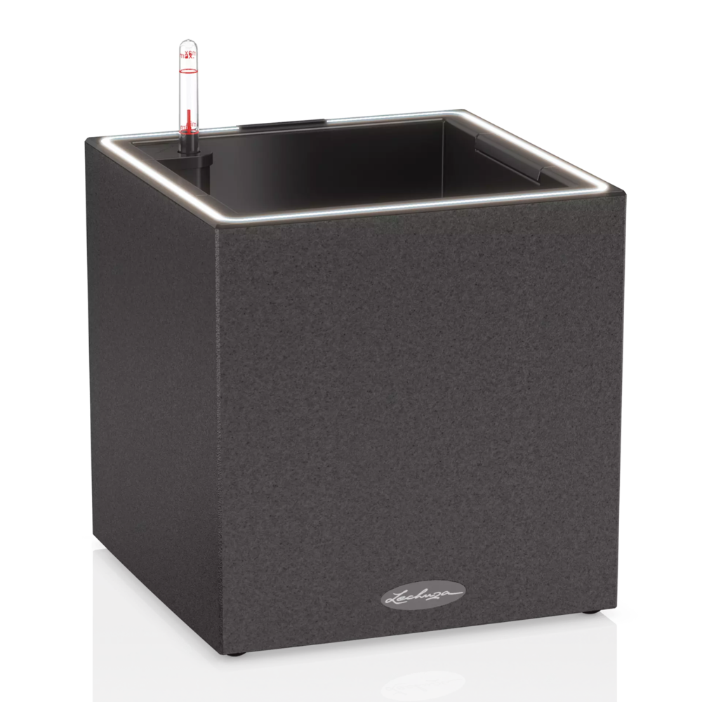 LECHUZA CANTO Stone low LED grafietzwart LECHUZA CANTO Stone low LED grafietzwart