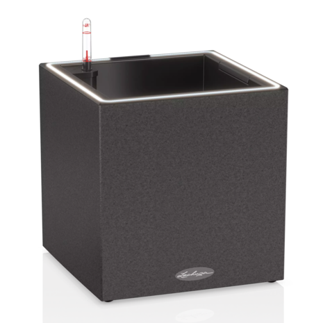 LECHUZA CANTO Stone low LED graphite black LECHUZA CANTO Stone low LED graphite black