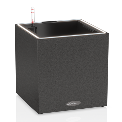 LECHUZA CANTO Stone low LED grafietzwart LECHUZA CANTO Stone low LED grafietzwart