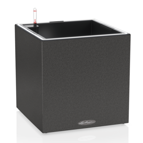 LECHUZA CANTO Stone low LED grafietzwart LECHUZA CANTO Stone low LED grafietzwart