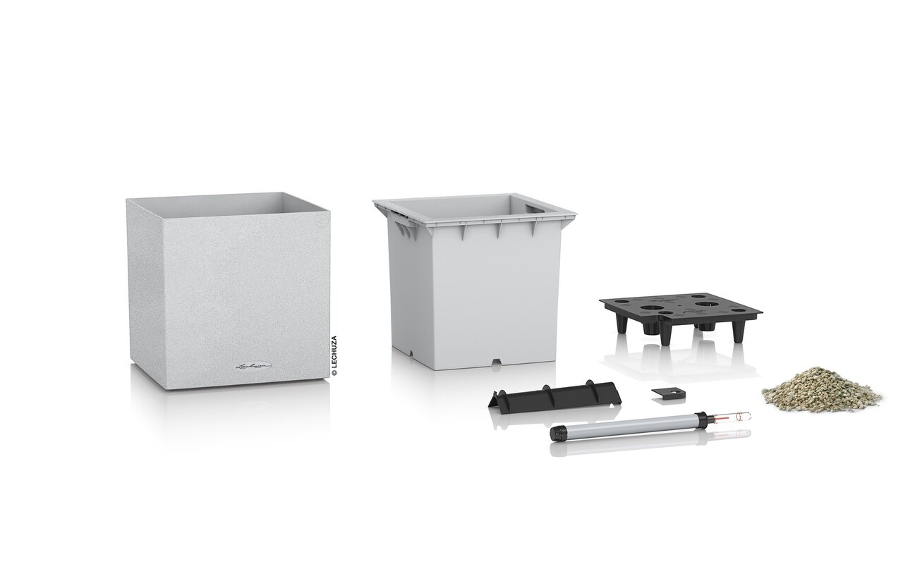 LECHUZA CANTO Stone low blanc quartz LECHUZA CANTO Stone low blanc quartz