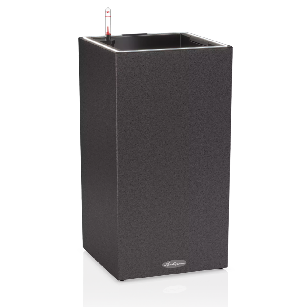 LECHUZA CANTO Stone high LED graphite black