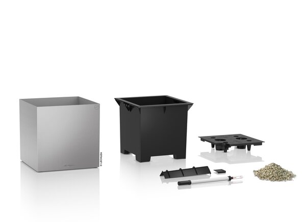 LECHUZA CANTO Stone high LED graphitschwarz LECHUZA CANTO Stone high LED graphitschwarz