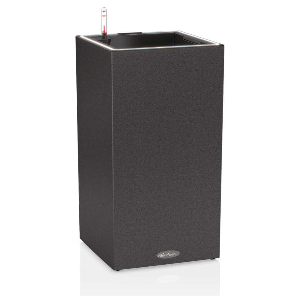 LECHUZA CANTO Stone high LED graphite black