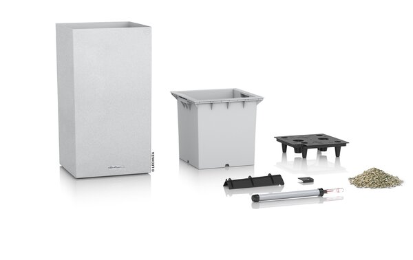 LECHUZA CANTO Stone high kwarts wit LECHUZA CANTO Stone high kwarts wit